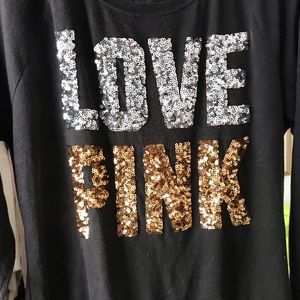 PINK Victoria’s Secret  Black crew neck sweater